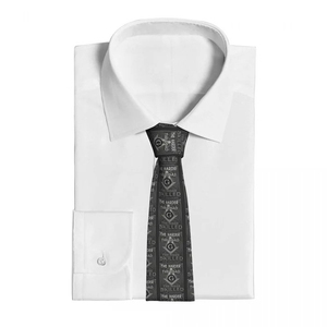 Corbata Masónica Azul de la Logia Maestra, la Más Vendida, de Poliéster Gris, Servicio OEM, Logotipo Personalizado - Product Image 2