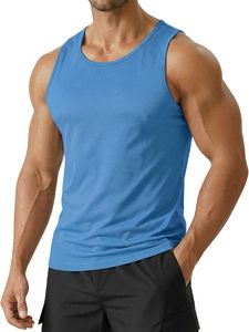 Camiseta sin mangas para hombre al por mayor, verde, cuello redondo, tejida, de secado rápido, deportiva, para fitness, fabricación bajo demanda, ODM, OEM - Product Image 2