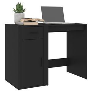 Escritorio para computadora de madera de ingeniería negra de 39.4 x 19.3 x 29.5 pulgadas - Product Image 4