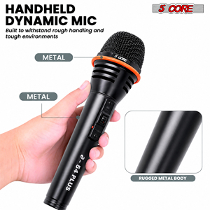 Microphone dynamique 5 cœurs pour karaoké et studio - XLR portable avec construction en métal et plastique - Série E-54 PLUS - Product Image 6