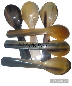 Ustensiles de cuisine européens de qualité supérieure faits à la main, dernier design, cuillères en corne d'animal, manche poli style nautique, artisanat naturel - Product Image 5