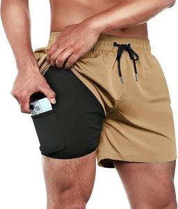 High Quality Sustainable Elastic Drawstring Closer Quick Dry Classic Fits Knee-Length Custom Color Swim <b>Shorts</b> for <b>Men</b> - Product Image 1