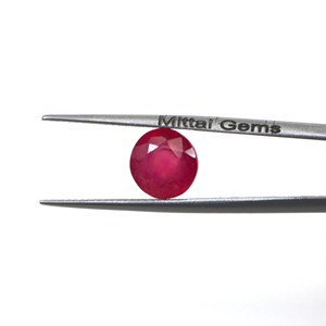 Rubis naturels de Bangkok, ronds calibrés de 8 mm, pierres précieuses de rubis naturelles facettées, prêtes à l'emploi pour la création de bijoux - Product Image 2