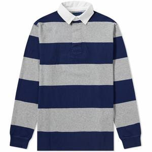 Chemise de rugby à manches longues rayée pour homme, 100% coton biologique, jersey tricoté confortable, vente en gros, personnalisable, respirant, vintage - Product Image 6