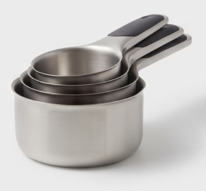 Ensemble de tasses à mesurer en acier inoxydable de qualité supérieure avec poignées noires résistantes à la chaleur pour ingrédients secs et liquides - Product Image 5