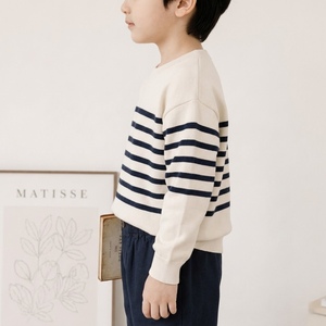 Sweat-shirt pour garçons de style coréen, look décontracté, 52% coton, 28% polyester, 20% acrylique, tricot, vêtements de mode pour enfants - Product Image 3
