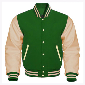 Hot sale Custom Embroidery Leather Sleeve Baseball Varsity Jacket Professional Manufacturer <b>Top</b> Quality Varsity Jacket for man - Product Image 2