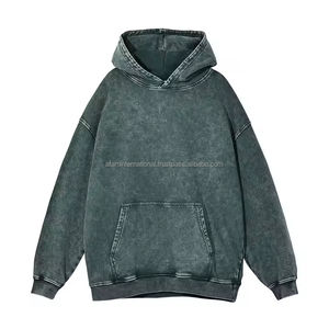 High Quality Zipper Heavyweight Cotton Hoodie Distressed Vintage Oversized Streetwear Acid Wash for Custom <b>Zip</b> <b>up</b> Men Hoodie - Product Image 1