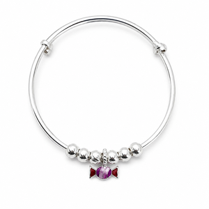 Pulsera de Plata de Ley 925 con Dijes de Caramelo, Pulido Brillante, Joyería de Moda para Niñas, Uso Diario, Regalo de Cumpleaños, Estilo Fiesta, Ajustable - Product Image 3