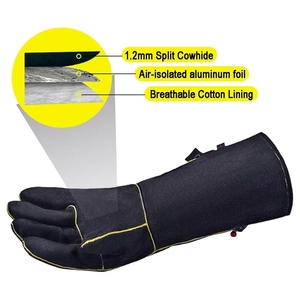 ถุงมือเชื่อมหนังวัวแท้ JNM SAFETY คุณภาพดีเยี่ยม ทนทานต่อการสึกหรอ ป้องกันไฟและเปลวไฟ - Product Image 3