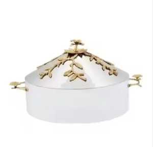 hammered stainless steel chafing <b>dish</b> with lid buffet food warmer catering <b>serving</b> <b>set</b> elegant serveware banquet chafing <b>dish</b> - Product Image 6