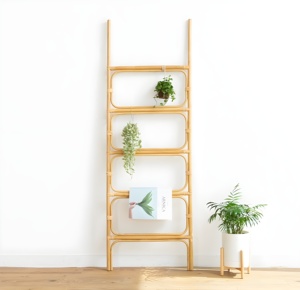 ชั้นวางผ้าขนหนูแบบยืนบันไดหวายธรรมชาติ - Product Image 5