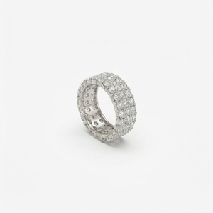 Contemporary 14K White Gold Lab Grown Diamond IGI Certified Engagement <b>Ring</b> <b>for</b> <b>Men</b> Women Anniversary Party Gift Jewelry - Product Image 1