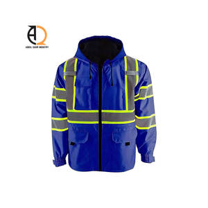 High Visibility Reflective Winter Safety Jacket Orange Polyester - Product Image 6