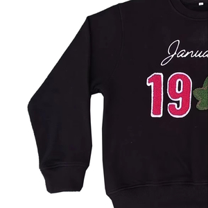 Sudadera Unisex con Cuello Redondo, Personalizada con Parches Bordados en Chenilla, de Felpa de Poliéster/Algodón, para Logotipo de Fraternidad/Sororidad Griega - Product Image 4