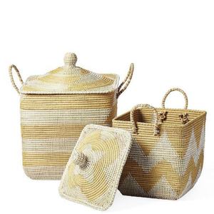 Coloré Vietnam nouvelle Collection paniers tissés en jonc de mer pour la décoration de la maison stockage boîte en rotin paniers de rangement - Product Image 3