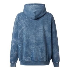 Vente directe usine – Blousons à capuche délavés pour hommes, personnalisables avec logo, motif uni, 100 % coton, prêts pour l'hiver - Product Image 2