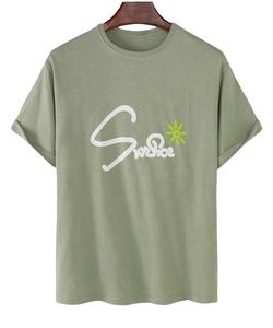 Peso pesado de alta calidad 100% algodón al por mayor camisas para hombre de algodón liso de dos tonos Sun Print Street Wear camiseta para hombres - Product Image 1