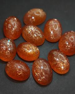 Piedra Preciosa Natural de Sunstone Cabochon, Calidad AAA+, Certificada por IGI, Naranja/Roja, Tamaños Disponibles de 6x8-10x12mm, Venta al Por Mayor para Joyería - Product Image 2