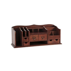 Porte-stylos en bois moderne à plusieurs compartiments, organisateur de bureau fait à la main pour stylos, crayons, outils, bois naturel, capacité personnalisable - Product Image 2