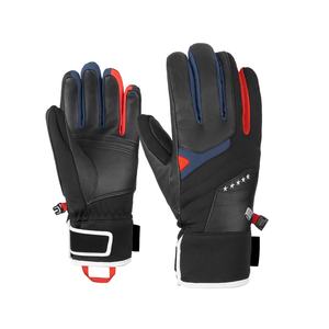 Moda personalizada antideslizante Snowboard guantes de esquí adultos niños impermeable a prueba de viento ajustable invierno-cuero térmico - Product Image 5