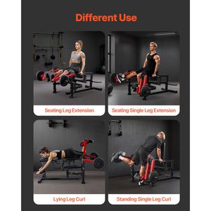Attrezzo per l'estensione delle gambe da seduti, regolabile, per esercizi specializzati sulla parte inferiore del corpo - Product Image 6