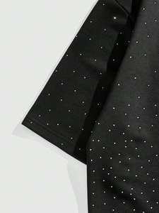 T-shirt pour homme 170 GSM, col rond, manches courtes, tissu tricoté, motif à carreaux, 100% polyester, style hip-hop, t-shirt avec logo - Product Image 3