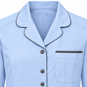 Blouse Médicale Bleu Glacé Charbon à Revers Tricoté, Uniforme de Laboratoire Personnalisé, Vente en Gros, Tenue de Travail Unisexe pour Soins de Santé avec Poches Utilitaires - Product Image 5