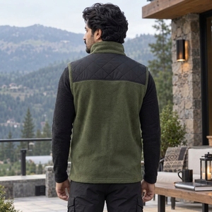 Gilet en polaire personnalisé avec tissu polaire doux, chaleur légère, coupe confortable, coutures durables et style moderne pour l'extérieur - Product Image 2