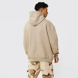 Sweat à capuche décontracté surdimensionné pour homme, imprimé brodé, tissu français, style hip-hop streetwear, 100 % coton - Product Image 3