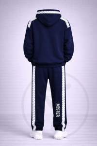 Conjunto Deportivo Azul Marino para Hombre, Sudadera con Capucha y Pantalones Jogger, Ropa Deportiva Informal para Entrenamiento y Gimnasio, Diseño Personalizado - Product Image 2