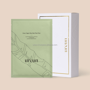 Masque en tissu Ureun Vegan à l'aloe vera et aux algues, ingrédients naturels non toxiques, formule nourrissante et nettoyante, hydratant, à base de plantes, durable - Product Image 1