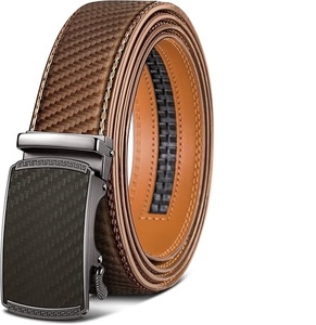 Cinturones de Vestir de Cuero Genuino de Alta Calidad con Logotipo Personalizado para Hombre, Nuevos y Elegantes con Hebilla de Trinquete, OEM Personalizado, Venta al Por Mayor - Product Image 1