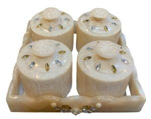 Design Acrylic Resin <b>Container</b> Set Food <b>Storage</b> & <b>Container</b> With Golden Tint by Handmade Collection - Product Image 2