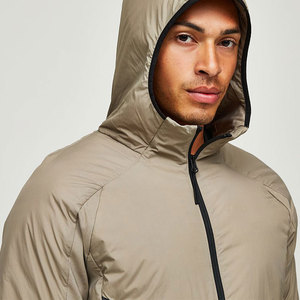 Wholesale Custom Winter Hooded Windbreaker <b>Jacket</b> with Canvas Eco-Friendly Breathable Fabric Plus Sizes Custom Logos - Product Image 4