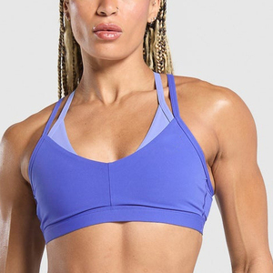 Nouveau soutien-gorge de sport grande taille en Spandex/Nylon pour femme, lingerie douce et moulante, yoga, gym, élasticité, ensembles avec logo personnalisé - Product Image 1