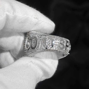 <b>Mens</b> hip hop moissanite goat <b>ring</b> iced micro pave bull head design luxury statement jewellery party wear gift style - Product Image 2