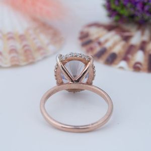 Vente en gros d'alliances de mariage en argent sterling 925 avec moissanite taille ovale, plaquées or rose et or 14 carats - Product Image 3