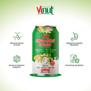 Bebida de hierbas de 330ml con miel de jengibre Guanábana NFC OEM Etiqueta privada por el fabricante de Vietnam - Product Image 2