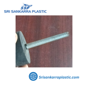 Piezas de goma negra moldeadas por inyección con unión de goma a placa metálica, soportes de goma - Product Image 5