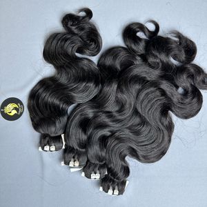 Keratin <b>Tip</b> Body Wave Human Hair <b>Extensions</b> Soft Wavy <b>K</b> <b>Tips</b> Hair Natural Black Color Super DD and Double Drawn - Product Image 3