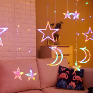 Catena Luminosa LED Multicolore 11,5 Piedi con Effetto Cielo Stellato e Luna per Decorazione Domestica, Uso Interno ed Esterno - Product Image 5