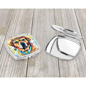 Mastiff Hippie Dawg Compact Pliant De Poche Miroir De Maquillage Portable Voyage Miroir Décoratif pour Femmes Filles Poche Idées Cadeaux - Product Image 3