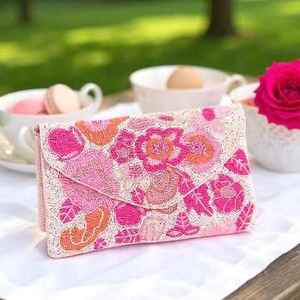 Accessoires de mode en cristal de luxe faits à la main en Inde, poignée de sac baguette perlée multicolore, sac à main décontracté durable, style local - Product Image 1