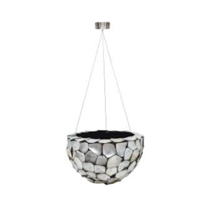 Pot de fleurs suspendu en nacre incrustée fait main, support décoratif pour plantes d'intérieur et d'extérieur, décoration de la maison, fabriqué au Vietnam - Product Image 1