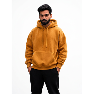 Sweat-shirt à capuche pour homme 100% coton molletonné, décontracté, avec cordon de serrage, poche et logo frontal, idéal pour l'hiver - Product Image 3