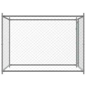 Jaula para Perros de Acero Galvanizado Gris Resistente de 6.6x6.6x4.9 pies - Product Image 5