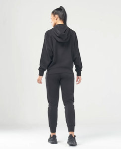 ชุดวอร์มผ้าฝ้ายแบบมีฮู้ดของผู้หญิงชุดวอร์มสั้นผ้าฟลีซระบายอากาศได้พิมพ์ข้อความชุดเล่นกีฬาฤดูใบไม้ร่วงล่าสุด - Product Image 3