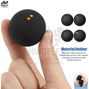 Balles de squash en cuir personnalisées de haute qualité, balles en caoutchouc, balles de squash promotionnelles à marque privée, fabriquées au Pakistan - Product Image 5