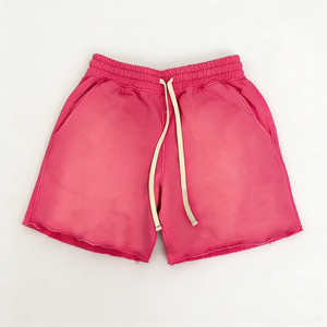 Pantalones Cortos Deportivos Personalizados de Verano, Estilo Hip Hop, Secado Rápido, Vintage, Desgastados, Lavados con Ácido - Product Image 1